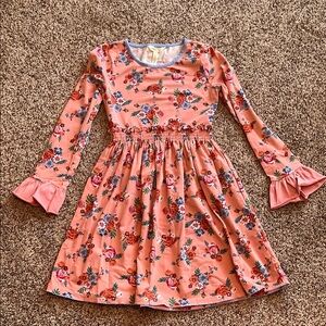Matilda Jane girls Floral Pink dress. Sz 12 Perfect for Easter.